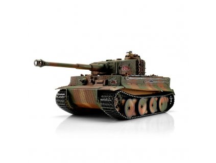 TORRO tank PRO 1/16 RC Tiger I střední verze vícebarevná kamufláž - infra IR - Servo