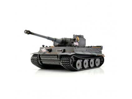 TORRO tank PRO 1/16 RC Tiger I dřívější verze šedá kamufláž - BB - kouř z hlavně