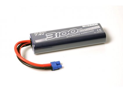 NOSRAM 3100mAh - 7.4V - 50C LiPo Car Stickpack Hardcase - EC3 konektor