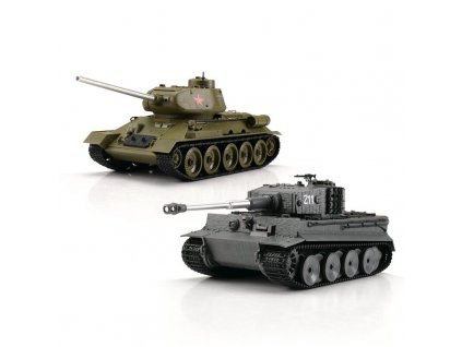 World of Tanks: 1/30 RC Tiger I + T-34/85 modely tanků v měřítku 1/30 s IR