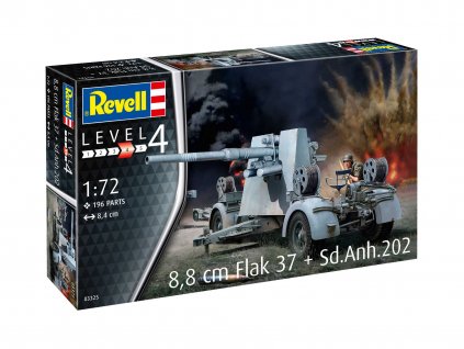 Plastic ModelKit military 03325 - 8,8 cm Flak 37 + Sd.Anh.202 (1:72)