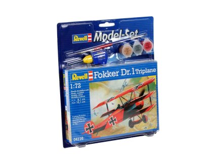 ModelSet letadlo 64116 - FOKKER DR.1Triplane (1:72)