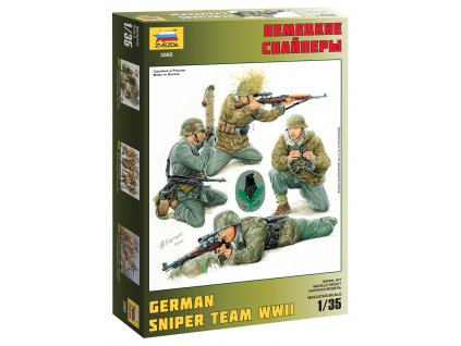 Model Kit figurky 3595 - German Sniper Team (1:35)