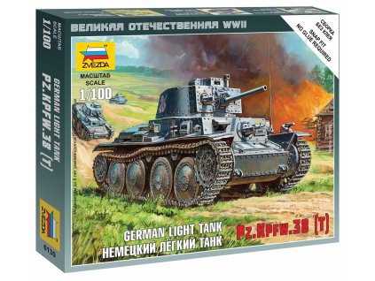 Wargames (WWII) tank 6130 - German Light Tank PZ.KPFW.38 (T) (1:100)