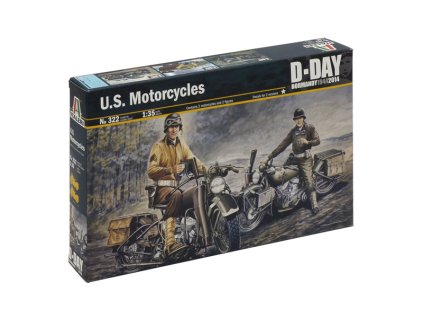 Model Kit military 0322 - U.S. MOTORCYCLES WW2 (1:35)