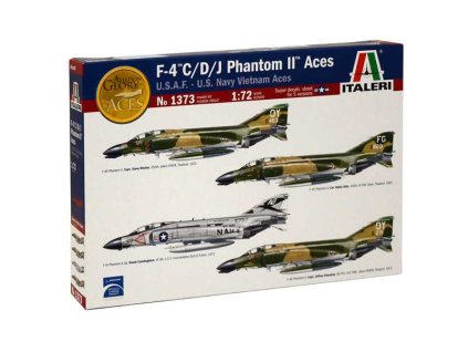 Model Kit letadlo 1373 - F-4 C/D/J PHANTOM II ACES USAF-US Navy Vietnam ACES (1:72)