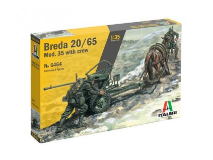 Model Kit military 6464 - HORSE DRAWN BREDA 20/65 W/SERVANTS (1:35)