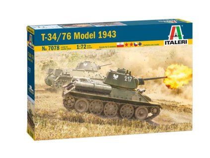 Model Kit tank 7078 - T-34/76 Model 1943 (1:72)