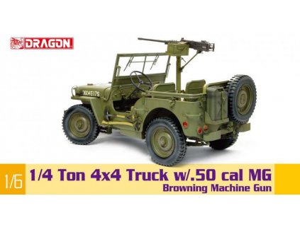 Model Kit military 75052 - 1/4-Ton 4x4 Truck w/M2 .50-cal Machine Gun (1:6)