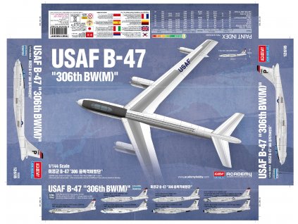 Model Kit letadlo 12618 - USAF B-47 (1:144)