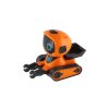 Robot s fixou jezdící po namalované čáře plast 7x12cm na baterie se světlem, zvukem
