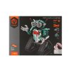 Robot RC skládací plast 15x23cm 2,4GHz na baterie se světlem, zvukem zelený