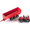 SIKU Farmer - Massey Ferguson traktor s přívěsem 1:87