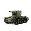 RC tank 1:16 KV-2 - kovové kyvné rameno, ocelová převodovka, vystužení hlavně , zvuk. a kouř. efekty, střílí kuličky