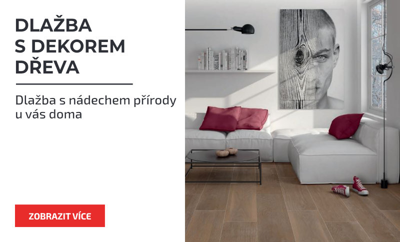 Dlažba s dekorem dřeva prodej
