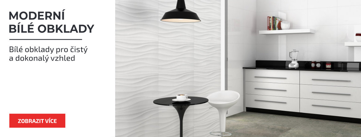 Obklady bílé velkoformátové