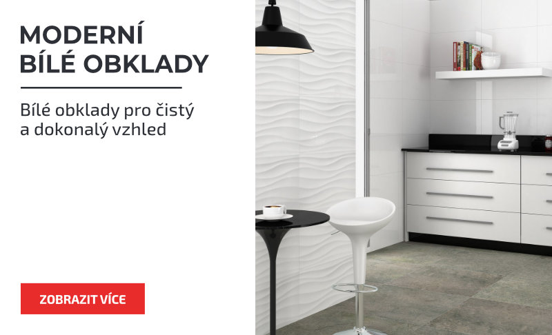Obklady bílé velkoformátové