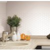 Hexagon Tile Backsplash White