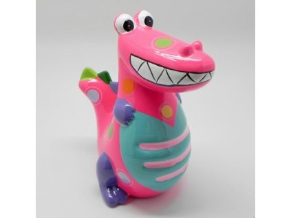 dinosaurus pokladnicka keramika ruzova
