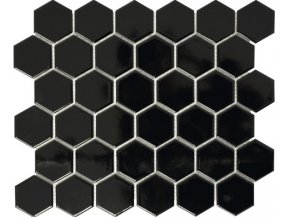 Hexagon BLACK mat 51x59 280x325 mm