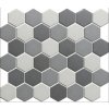 Hexagon grey mix mat 51x59 280x325 mm