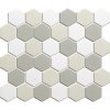 Hexagon beige mix mat 51x59 280x325 mm