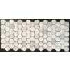 Skleněná mozaika bílá HEXAGON