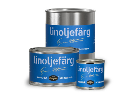 kobaltová modrá lněná barva