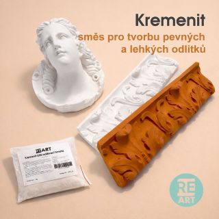 KREMENIT - odlévací materiál pro všechny, kteří tvoří dekorace, figurky nebo svícny a chtějí, aby něco vydržely. 🔹 po...