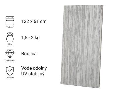 Kamenná dyha, Arctic Storm, 122x61 cm