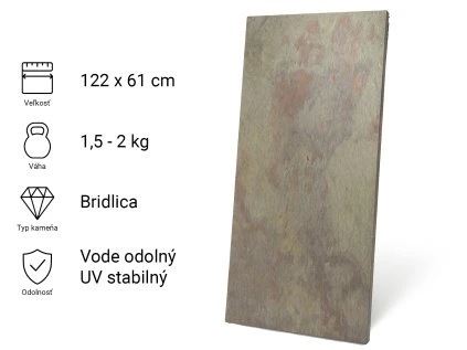 Kamenná dyha, Pink Multi, 122x61 cm