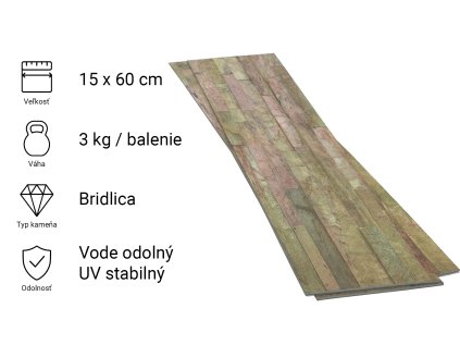 Samolepiaca kamenná dyha, Forest Fire, 15x60 cm