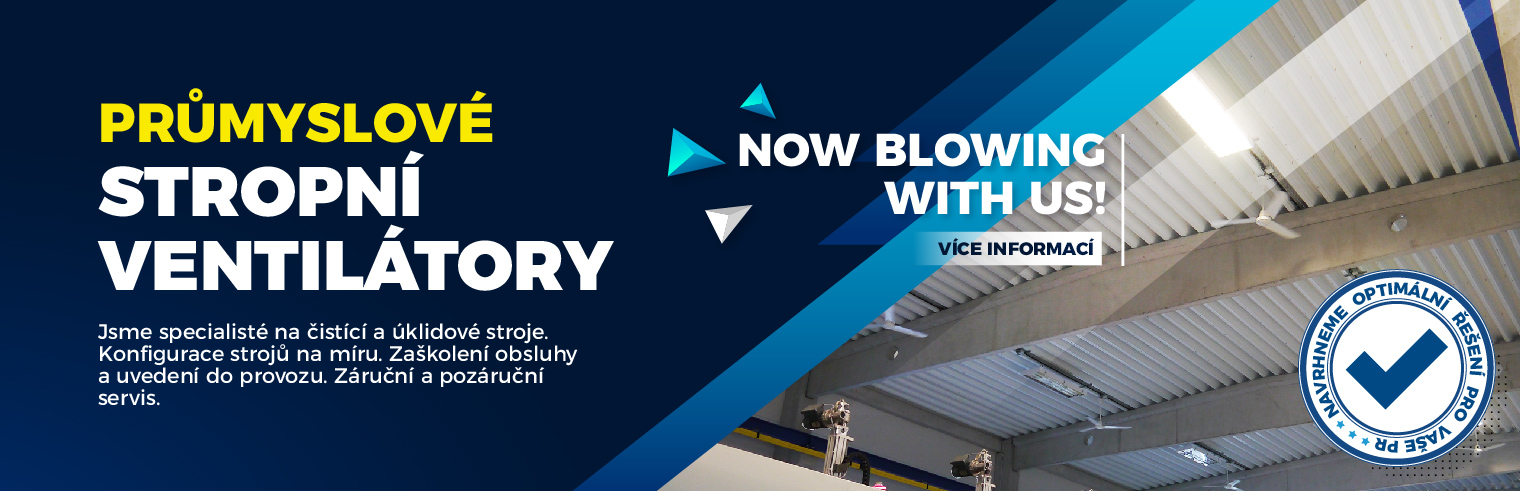 Průmyslové stropní ventilátory