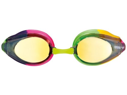 Plavecké okuliare ARENA tracks Mirror jr. Yellow Copper- Multi (Farba Farebné)