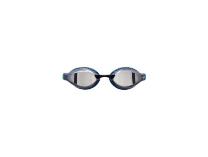 Plavecké okuliare ARENA unisex airspeed Mirror Racing goggles Silver- Navy (Farba Svetlomodrá)
