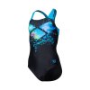 Dievčenské plavky ARENA feel girls' front-lined Multi pixels swim pre back swimsuit (Veľkosť Detská veľkosť plaviek: 8-9)