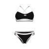 Dámske plavky ARENA performance icons solid cross back bikini Black (Veľkosť Dámska veľkosť plaviek: D 36)