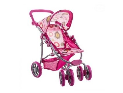 Euro Baby Sportovní kočárek pro panenky - růžový