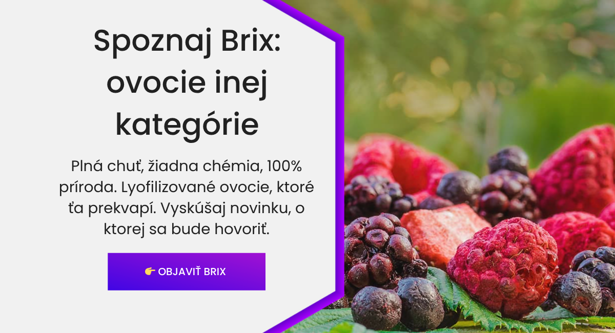 Lyofilizované ovocie v predaji