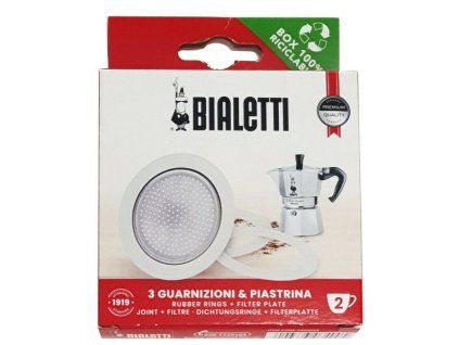 Bialetti 3x tesnenie+filter alu 3-4