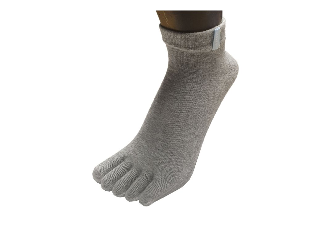 ESSENTIAL - Prstové ponožky kotníkové - šedé - Realfoot Shoes