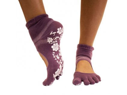 toetoe yoga pilates anti slip serene ankle lilac 3