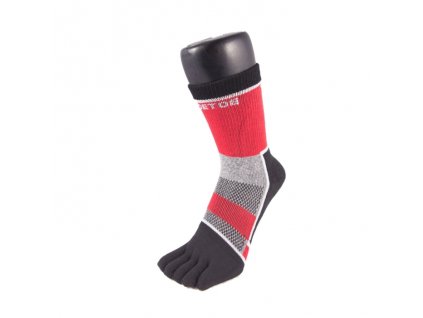 toe socks sports cycle black red grey 4 3