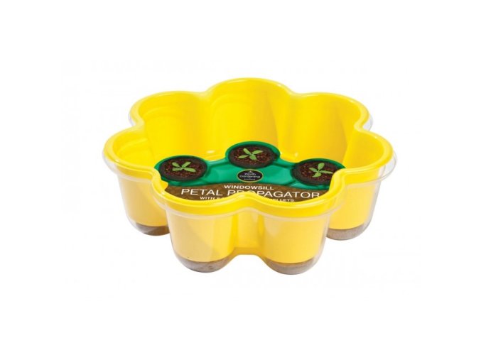 Garland - Miniskleník květina + 8 Jiffy zemní žlutý
