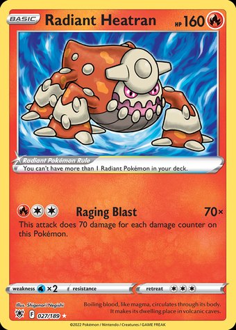 Radiant Heatran 027/189 (Radiant Rare)