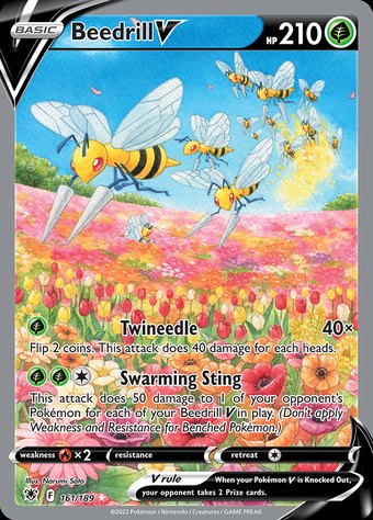 Beedrill V 161/189 (Ultra Rare · alternate art)