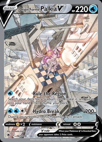 Origin Forme Palkia V 167/189 (Ultra Rare · alternate art)