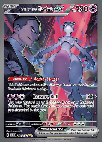 Team Rocket’s Mewtwo ex 231/182 (Special Illustration Rare)