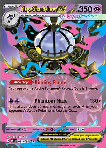 Mega Chandelure ex 038/084 (Double Rare)