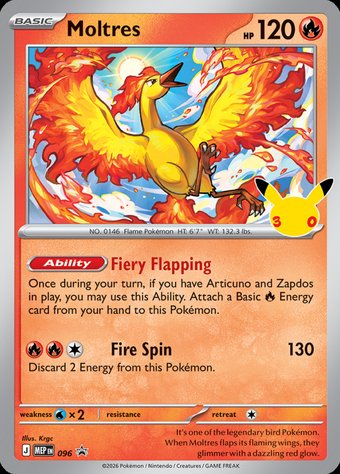 Moltres, promo karta — zvětšit